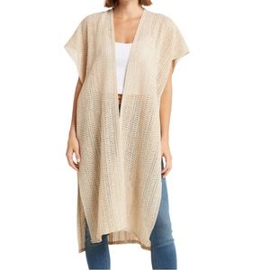 Steve Madden Open Weave Tacked Vest One Size